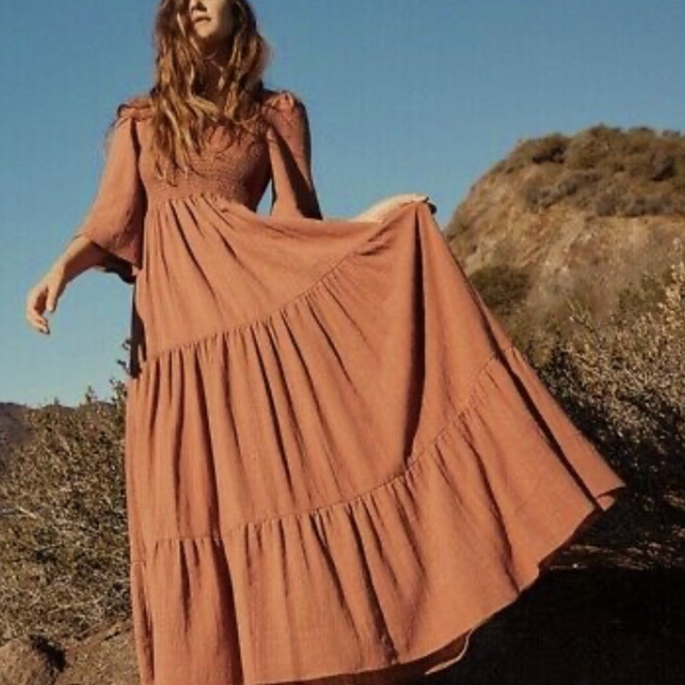 Christy Dawn Basil Dress Clay M/L NWT